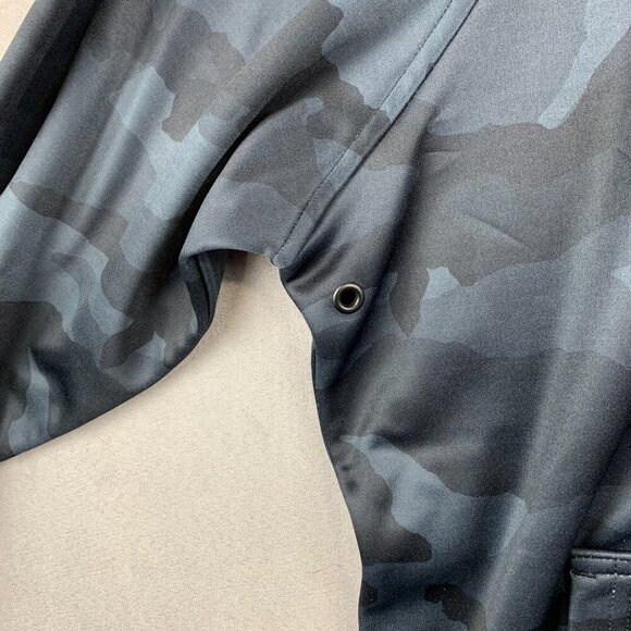 686 Mens Small Blue Camo Hoodie Long Sleeve Bonded Fleece Pullover Snowboarding - Picture 6 of 12